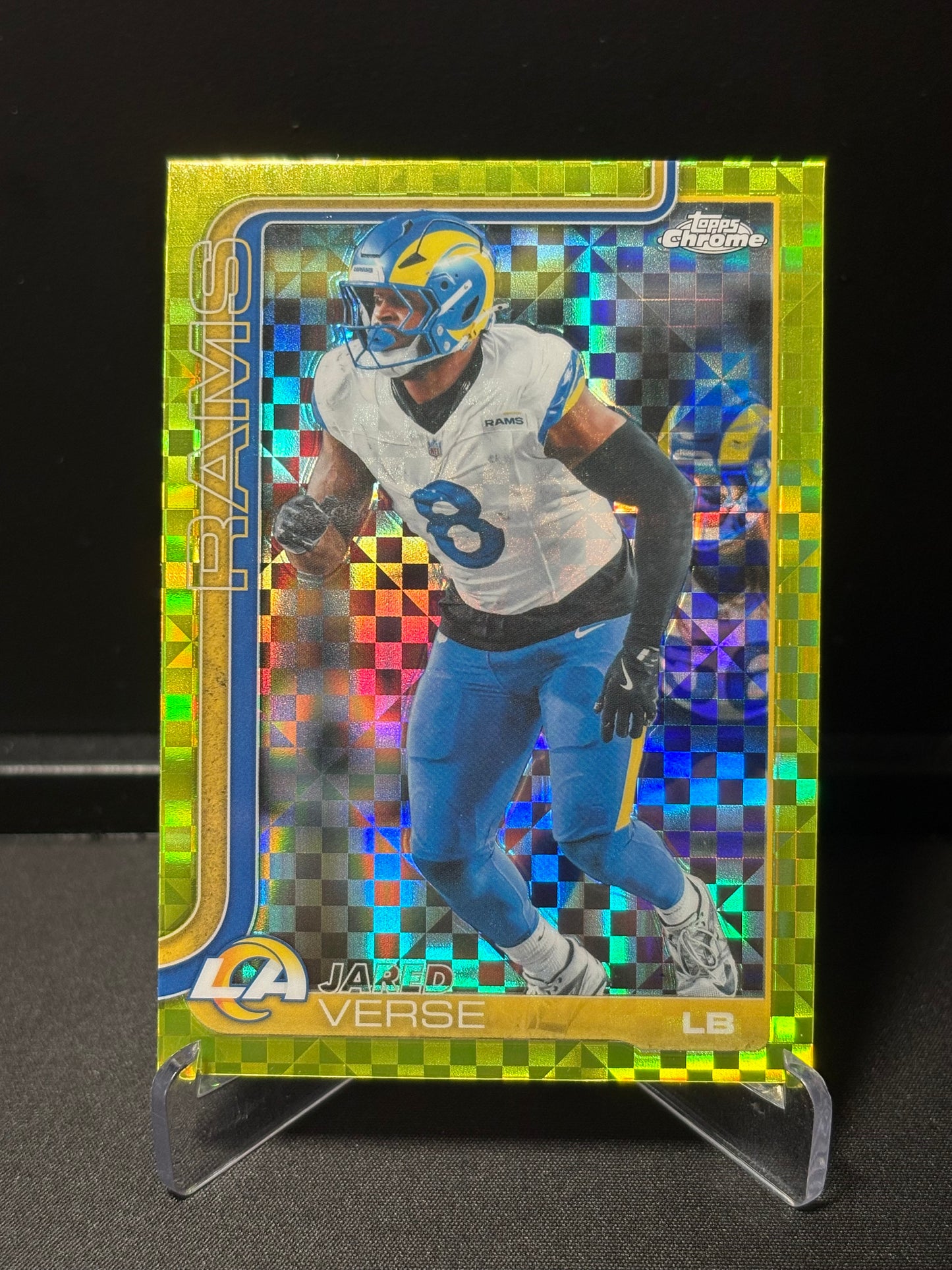 Jared Verse Topps Chrome 2026 "Lime X-Fractor" L.A Rams