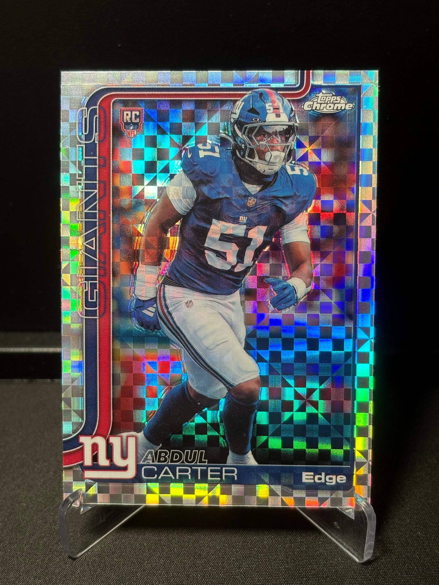 Abdul Carter RC Topps Chrome 2026 "X-Fractor" New York Giants