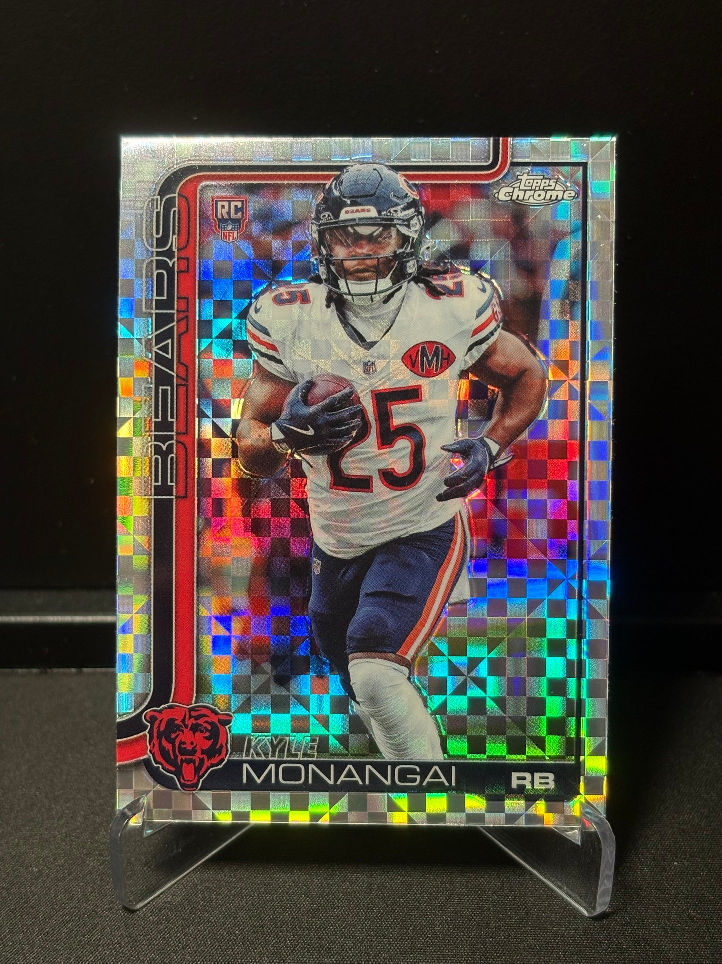 Kyle Monangai RC Topps Chrome 2026 "X-Fractor" Chicago Bears