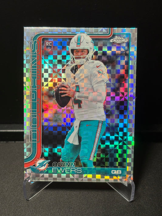 Quinn Ewers RC Topps Chrome 2026 "X-Fractor" Miami Dolphins