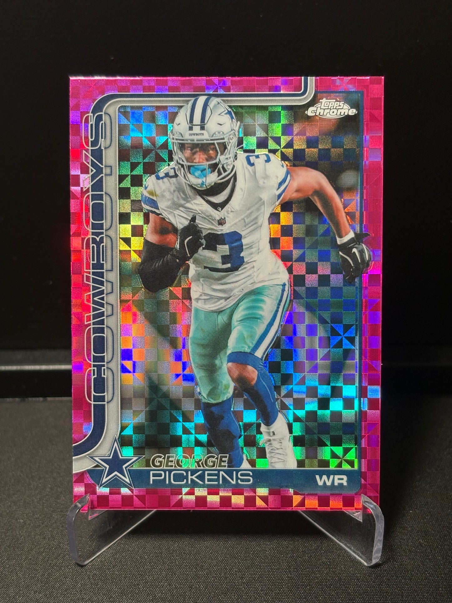 George Pickens Topps Chrome 2026 "Pink X-Fractor" Dallas Cowboys