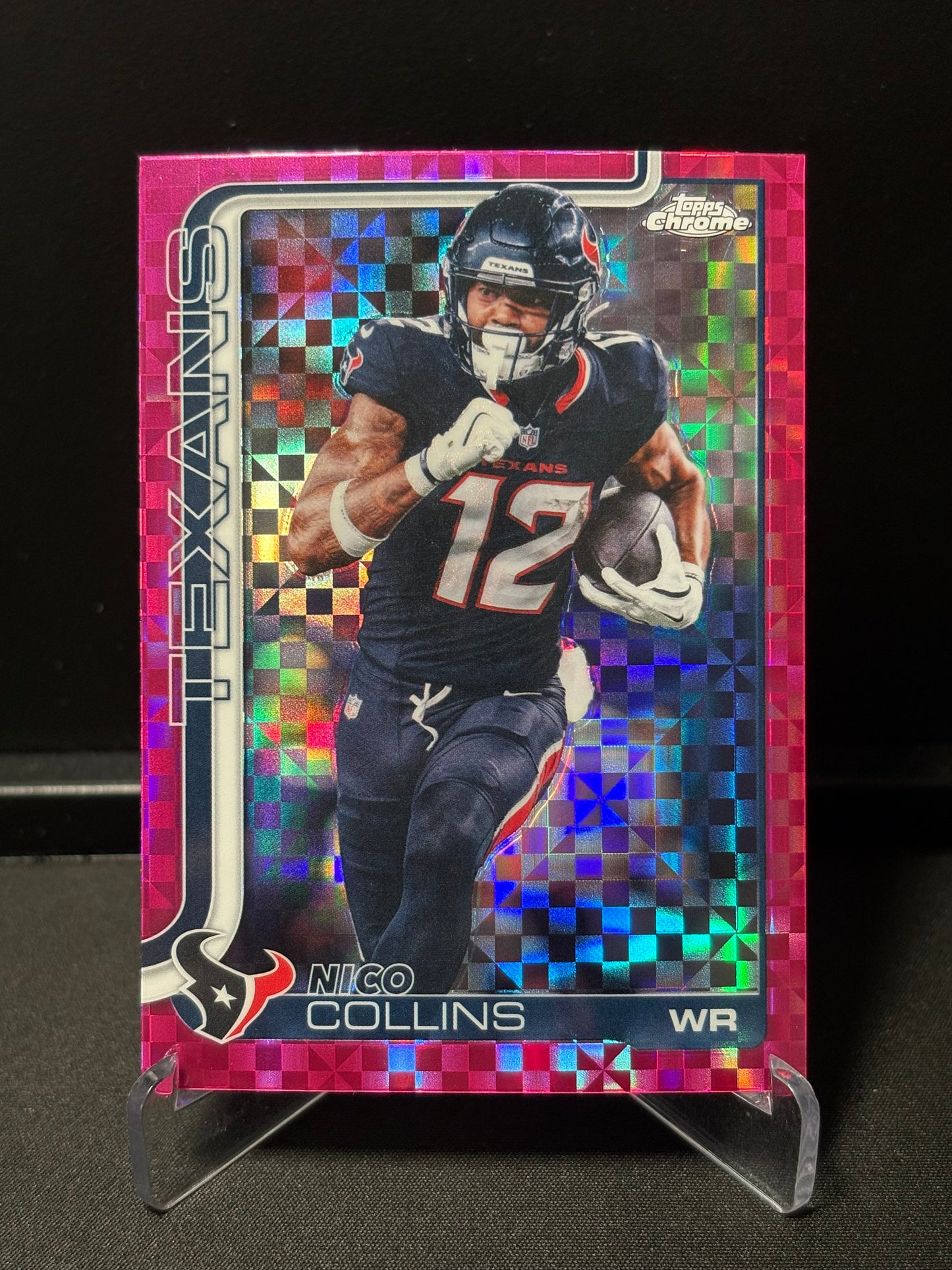 Nico Collins Topps Chrome 2026 "Pink X-Fractor" Houston Texans