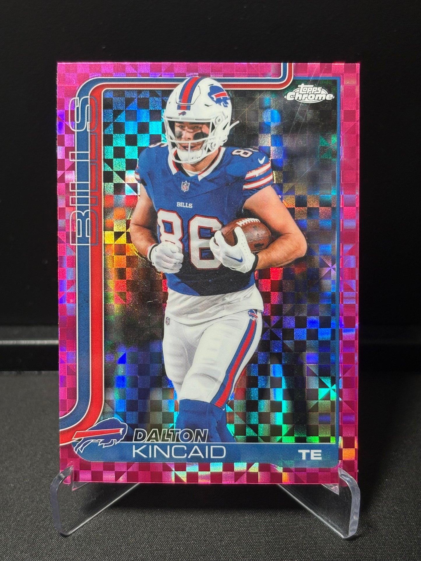 Dalton Kincaid Topps Chrome 2026 "Pink X-Fractor" Buffalo Bills