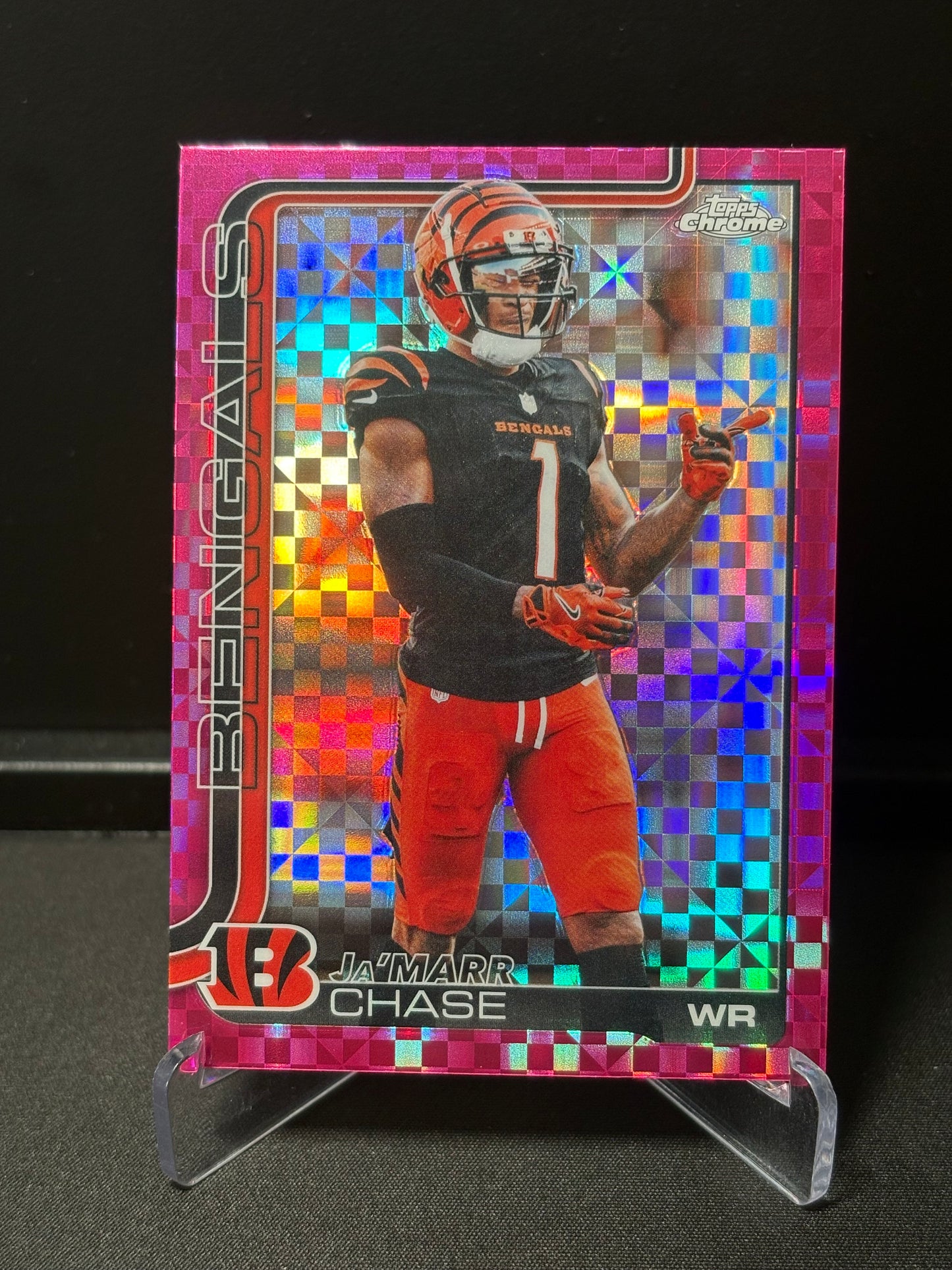 Ja'Marr Chase Topps Chrome 2026 "Pink X-Fractor" Cincinnati Bengals
