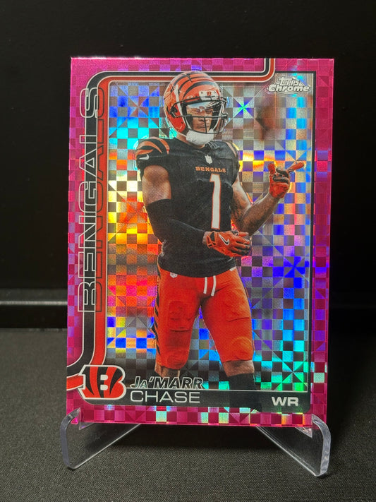 Ja'Marr Chase Topps Chrome 2026 "Pink X-Fractor" Cincinnati Bengals