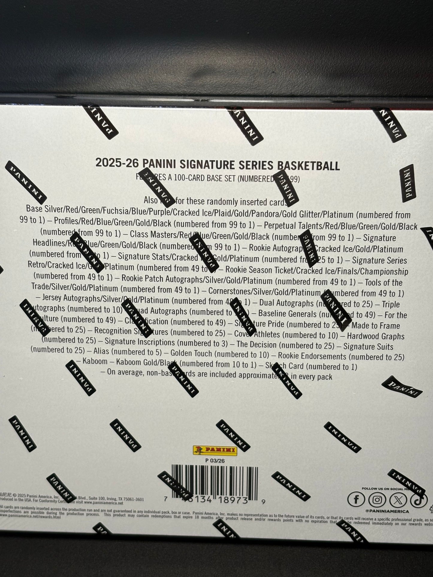 Panini Signature Series Basket 25-26