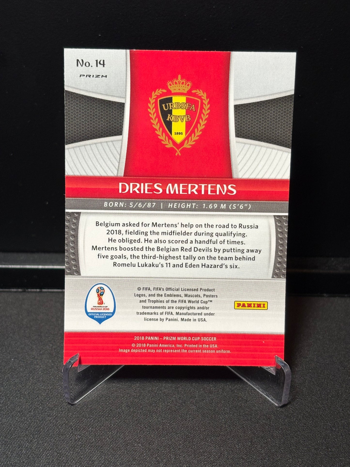 Dries Mertens Panini Prizm World Cup 2018 "Mojo" Belgique