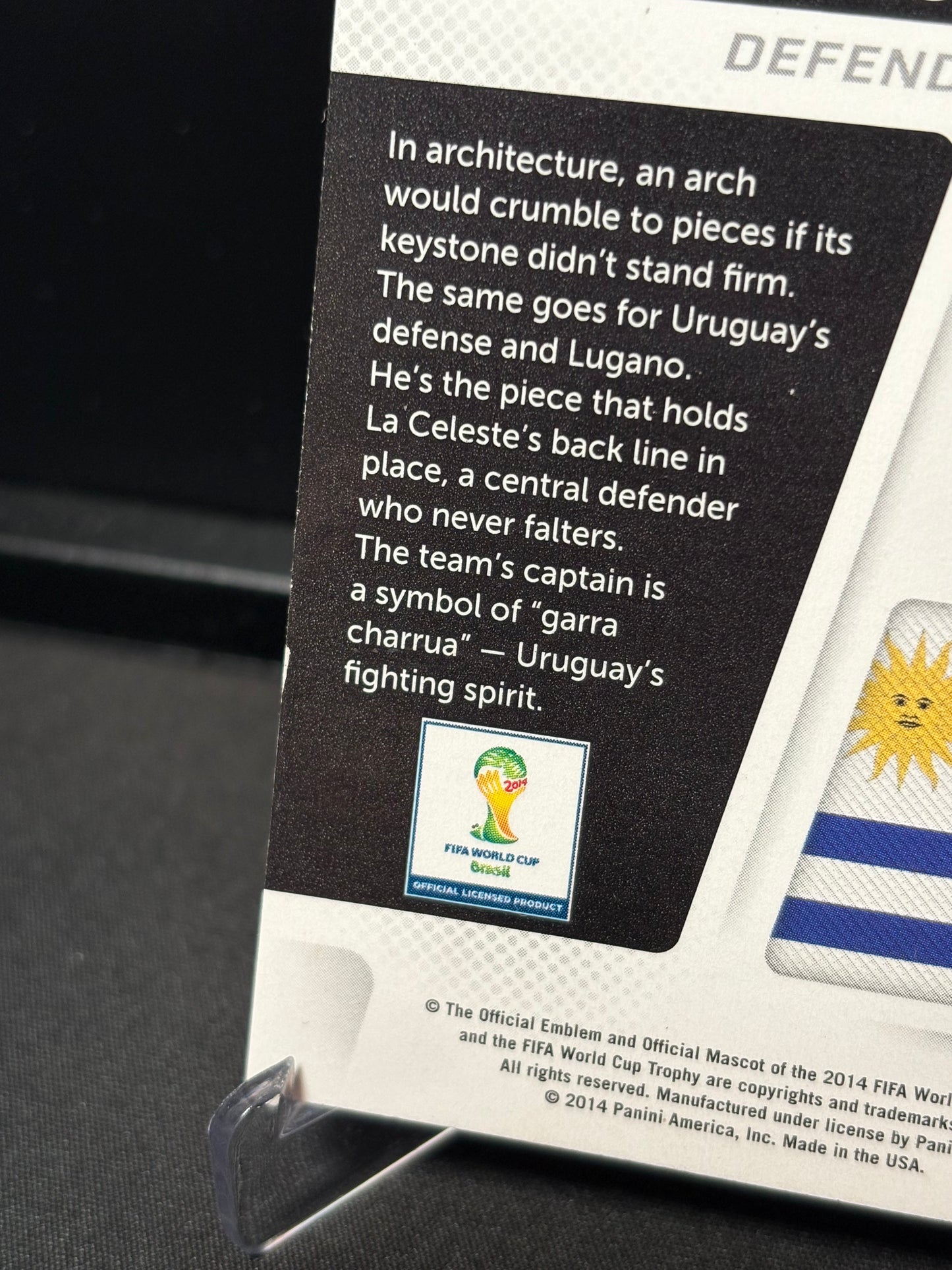 Diego Lugano Panini Prizm World Cup 2014 "Cup Captains" Uruguay