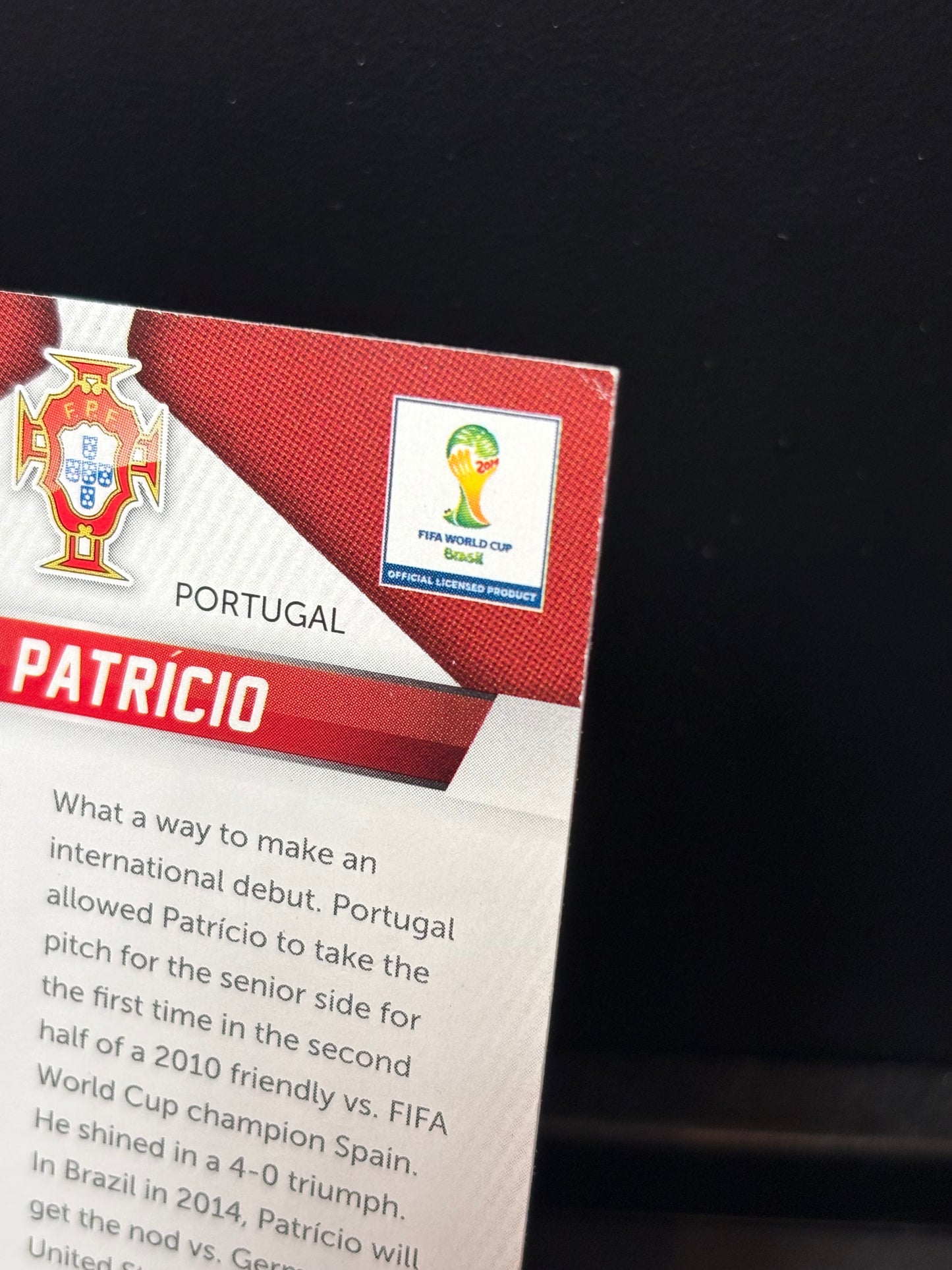 Rui Patricio Panini Prizm World Cup 2014 "Base" Portugal