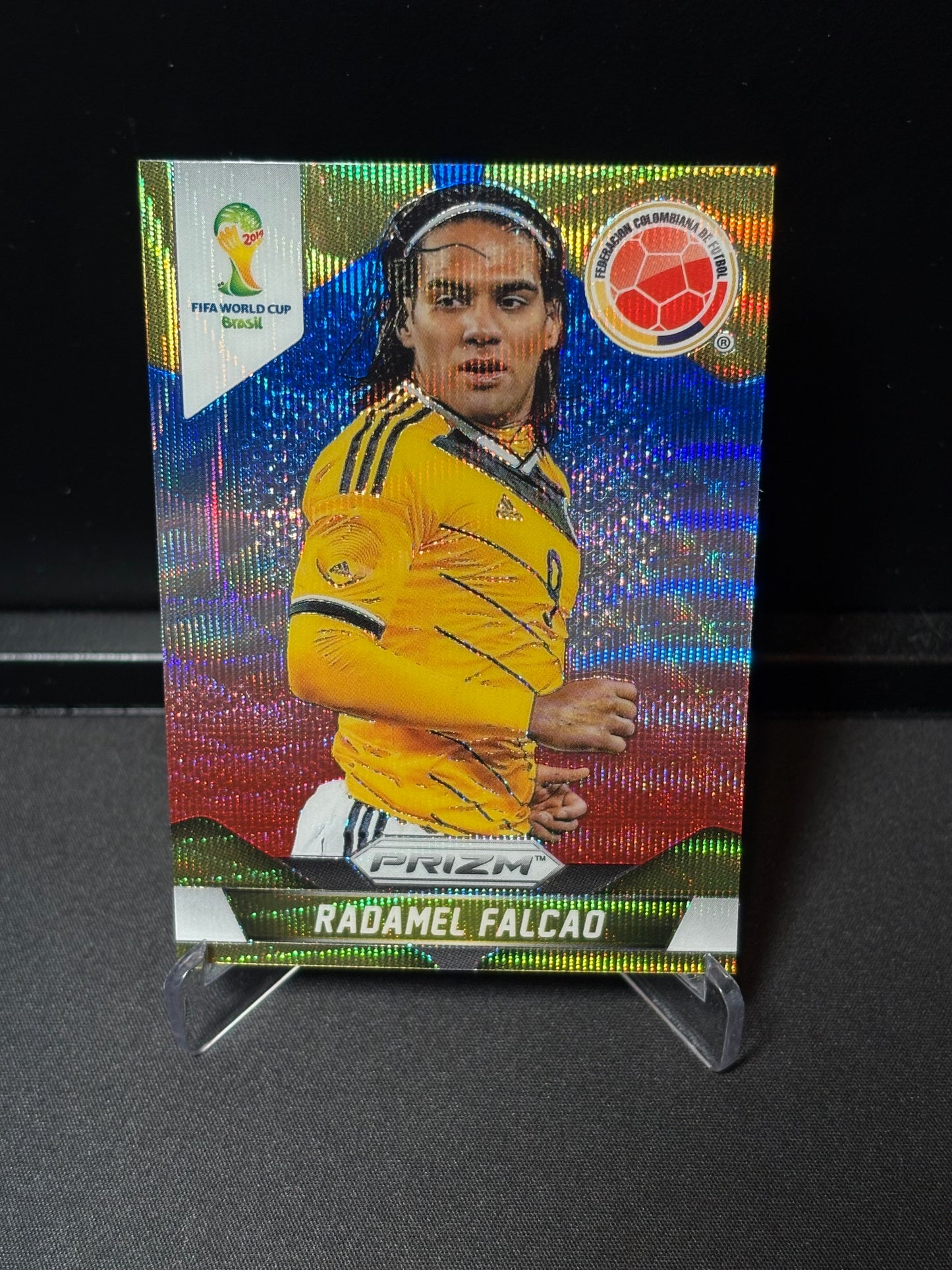 Radamel Falcao Panini Prizm World Cup 2014 "Blue Red Wave" Colombie
