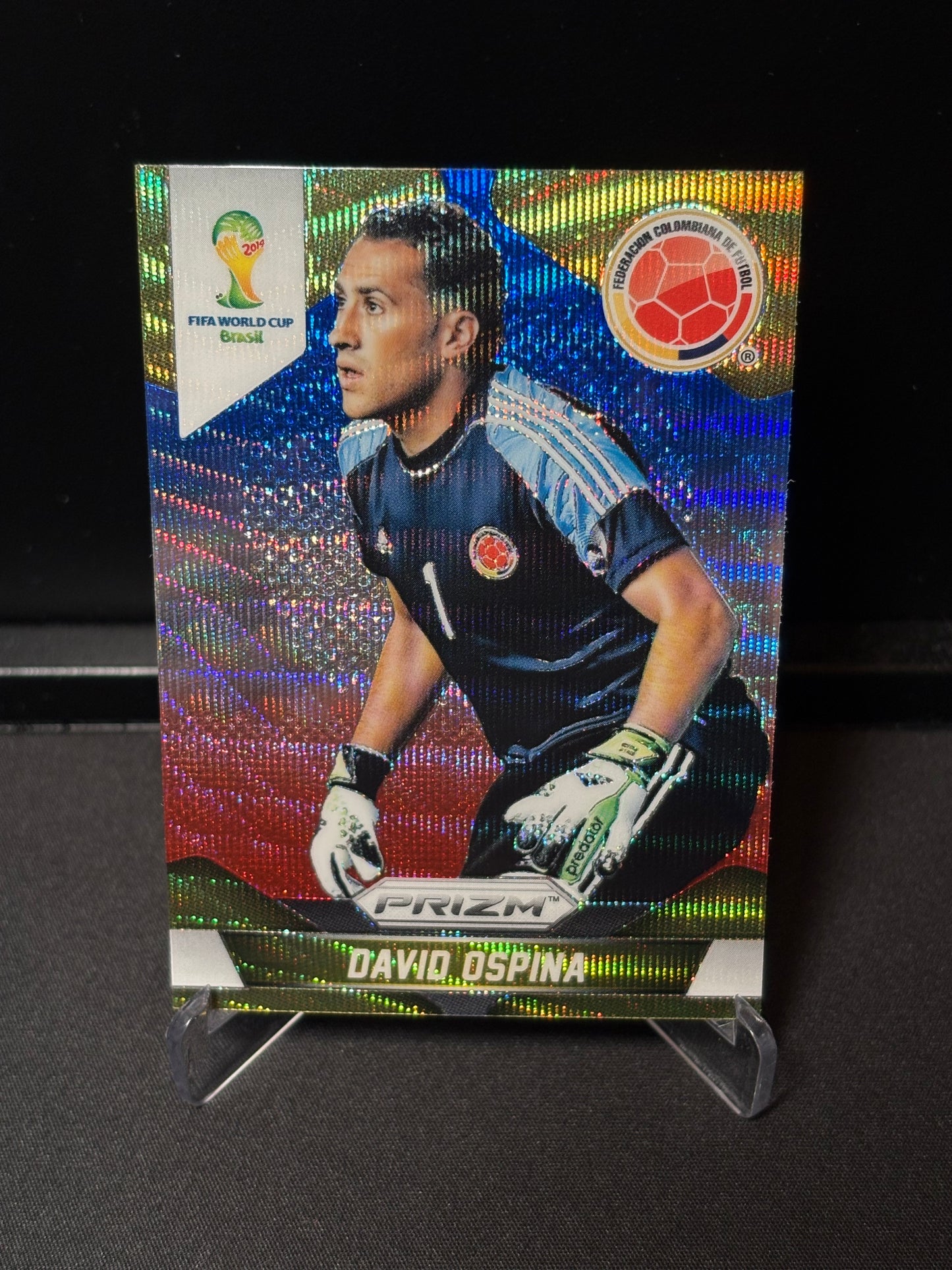 David Ospina Panini Prizm World Cup 2014 "Blue Red Wave" Colombie