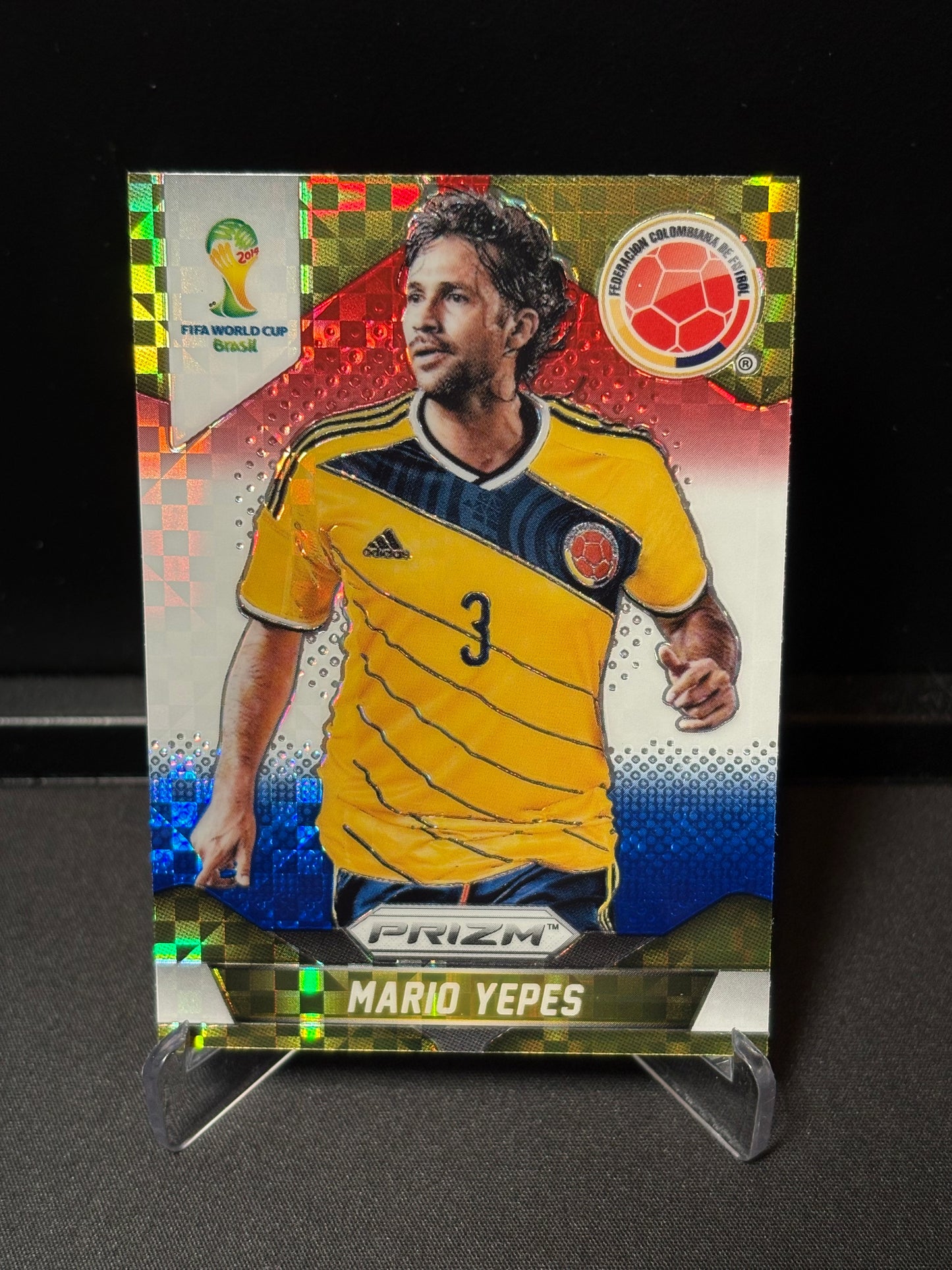 Mario Yepes Panini Prizm World Cup 2014 "Red White Blue Prizm" Colombie