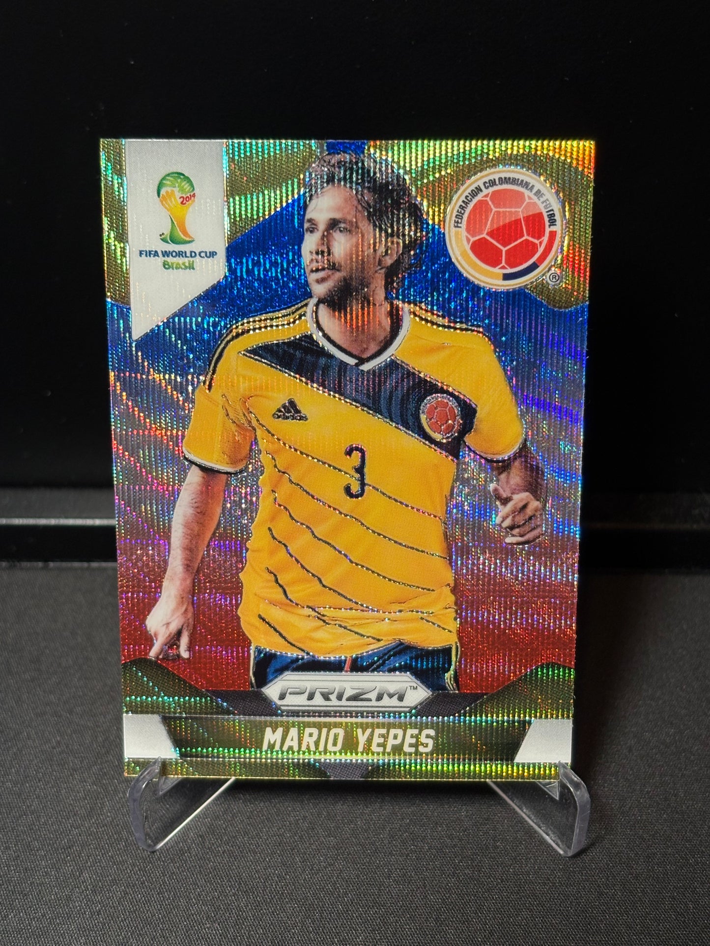Mario Yepes Panini Prizm World Cup 2014 "Blue Red Wave" Colombie