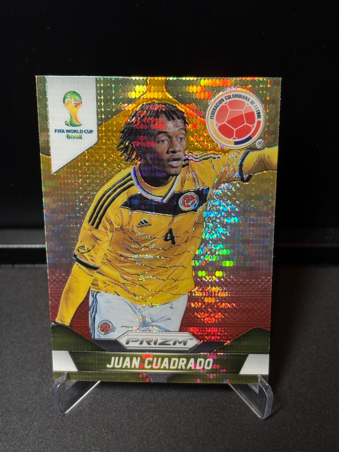 Juan Cuadrado Panini Prizm World Cup 2014 "Yellow Red Pulsar" Colombie
