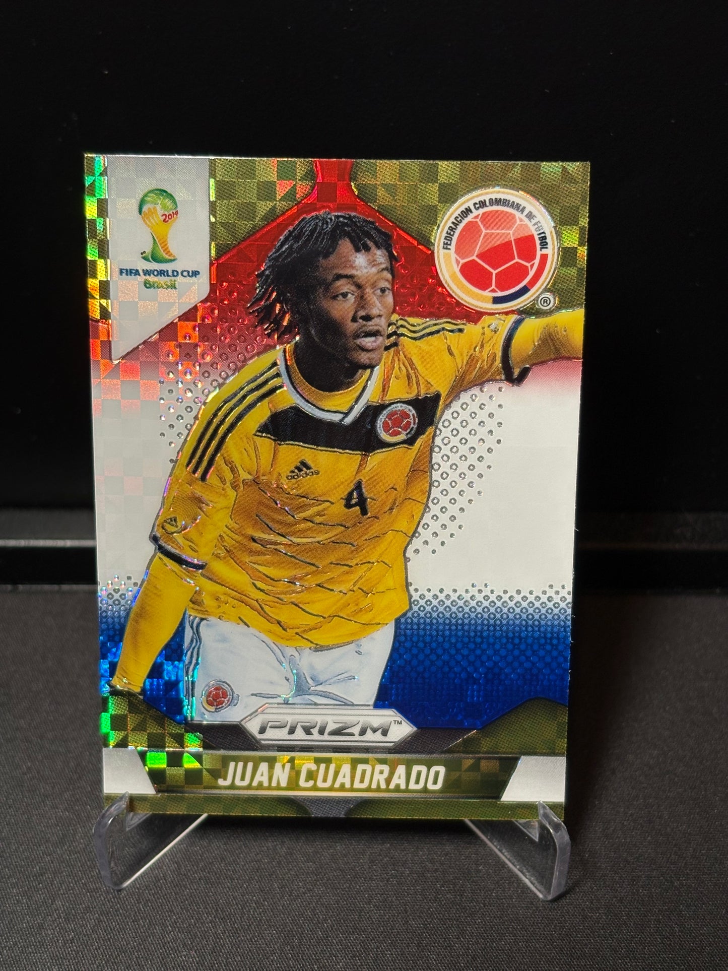 Juan Cuadrado Panini Prizm World Cup 2014 "Blue Red Wave" Colombie