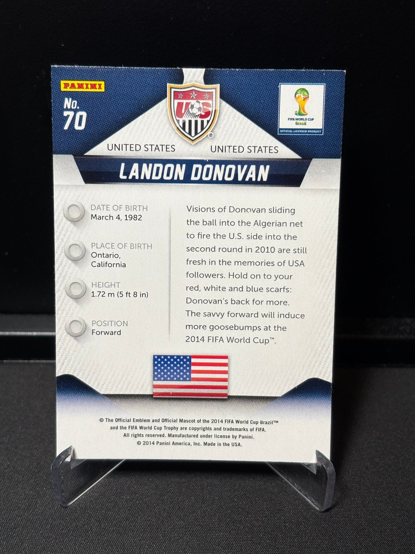 Landon Donovan Panini Prizm World Cup 2014 "Base" USA