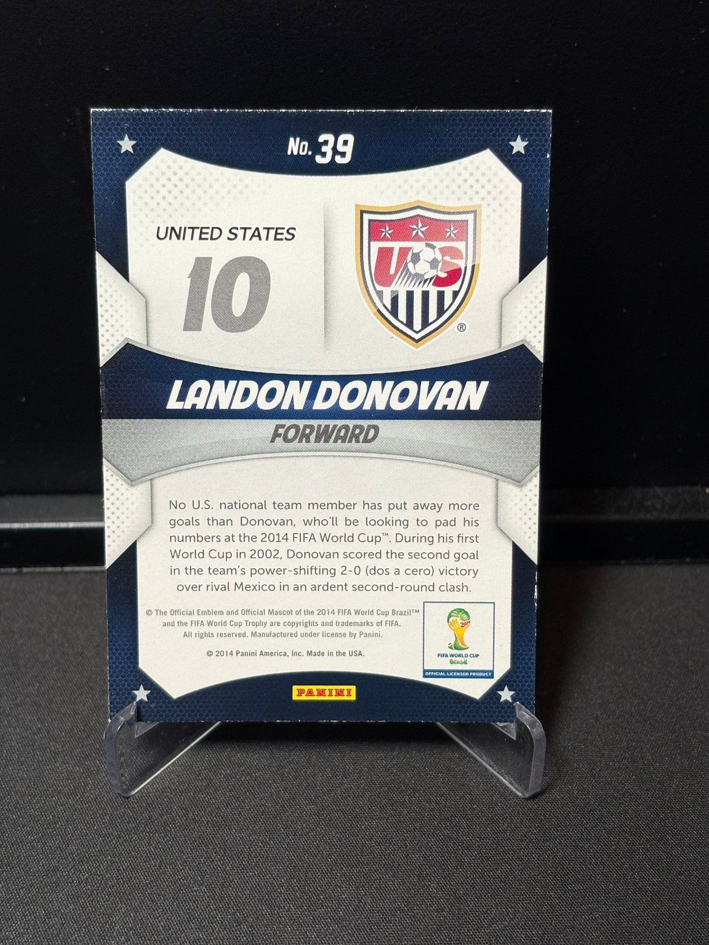 Landon Donovan Panini Prizm World Cup 2014 "World Cup Stars" USA