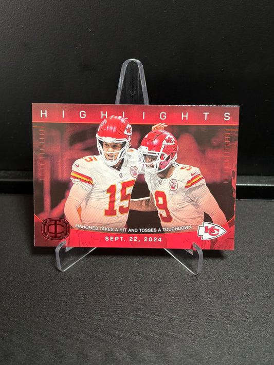 Panini Patrick Mahomes ICON Collection 2025 "Red Parallèle" Highlights #25