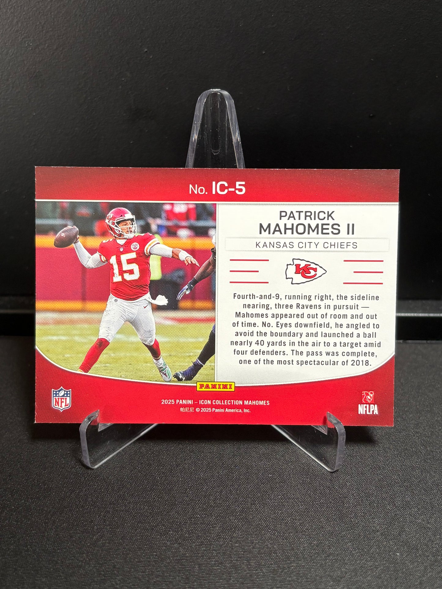 Panini Patrick Mahomes ICON Collection 2025 "Red Parallèle" Highlights #5