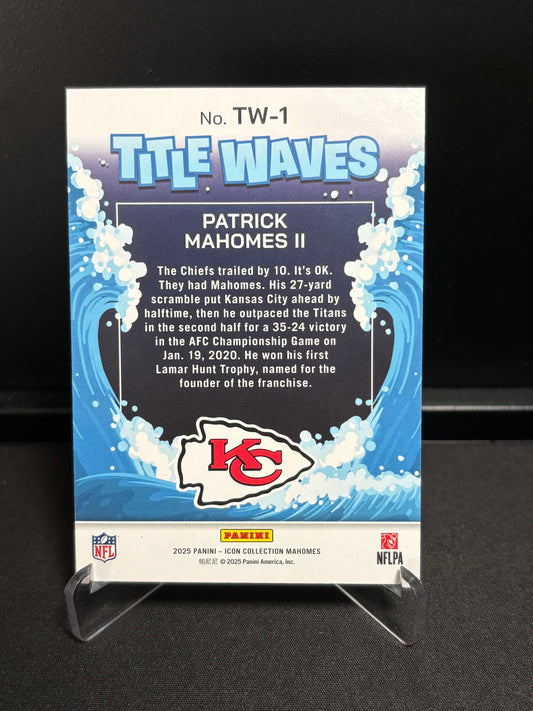 Panini Patrick Mahomes ICON Collection 2025 "Title Waves" #1