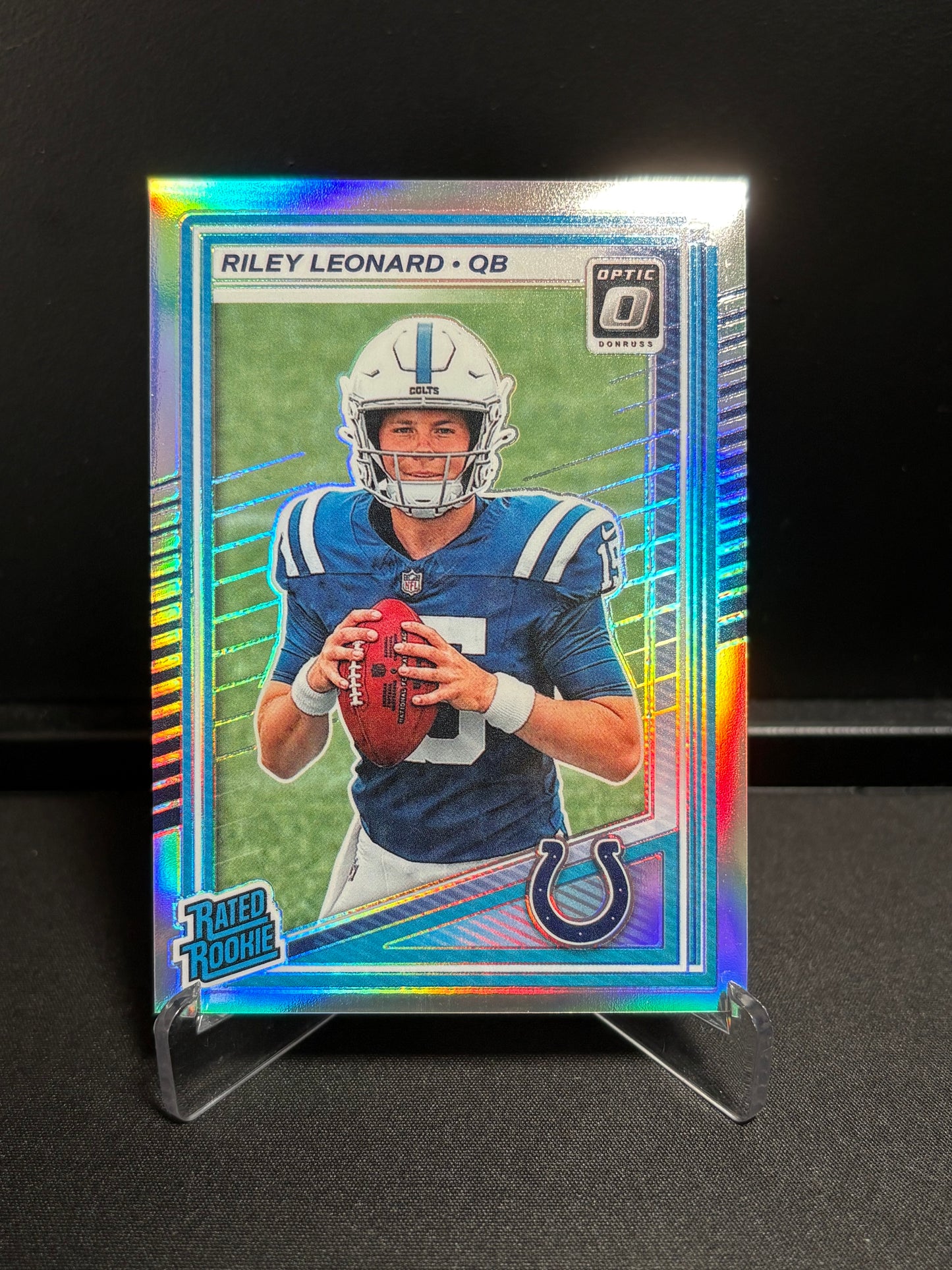 Riley Leonard Rated Rookie Panini Donruss Optic 2025 "Prizm" Indianapolis Colts