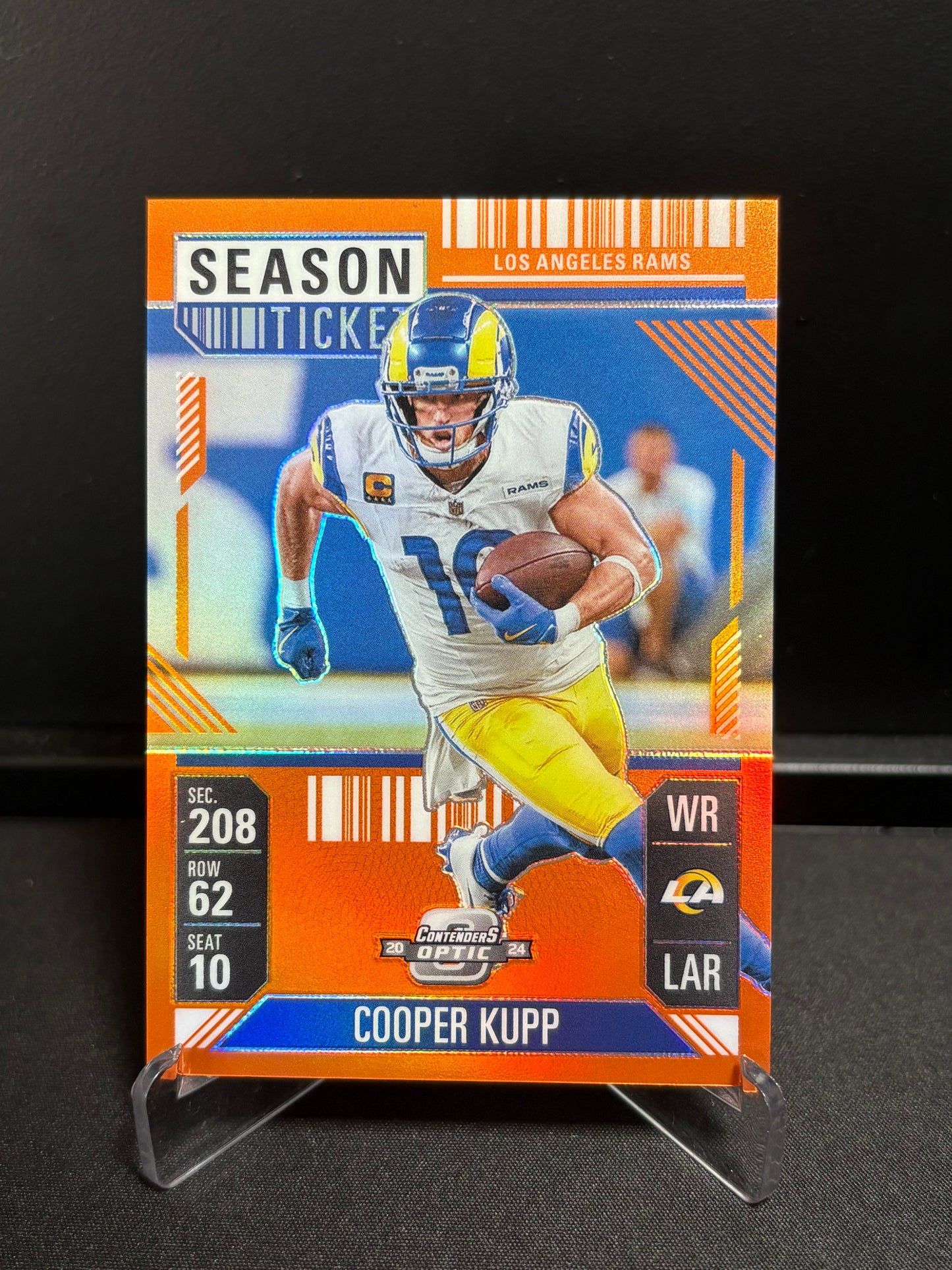 Cooper Kupp Panini Contenders Optic 2024 "Season Ticket Orange /75" Los Angeles Rams