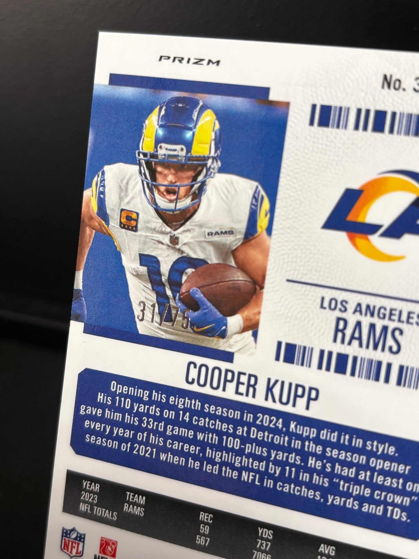 Cooper Kupp Panini Contenders Optic 2024 "Season Ticket Orange /75" Los Angeles Rams
