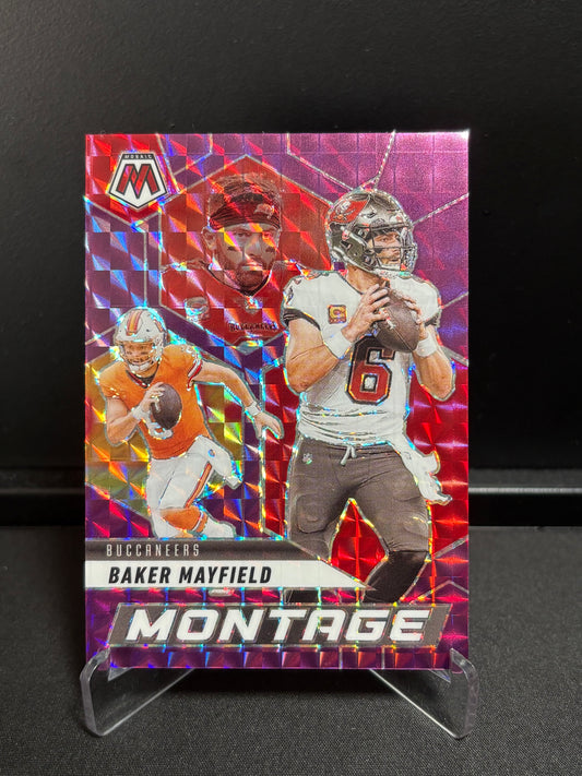 Baker Mayfield Panini Mosaic 2025 "Montage Purple /49" Tampa Bay Buccaneers