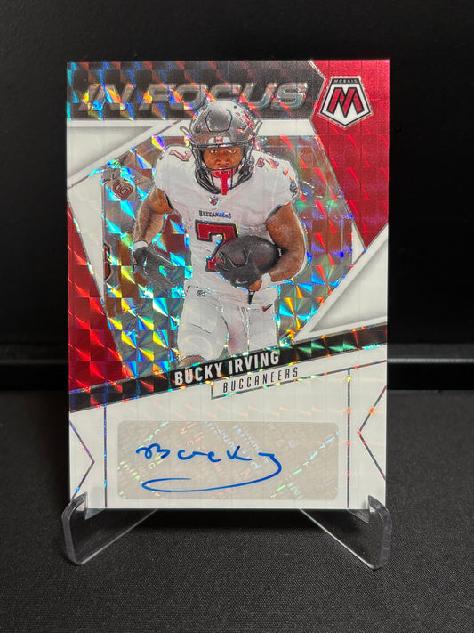 Bucky Irving Panini Mosaic 2025 "In Focus White /25" Tampa Bay Buccaneers