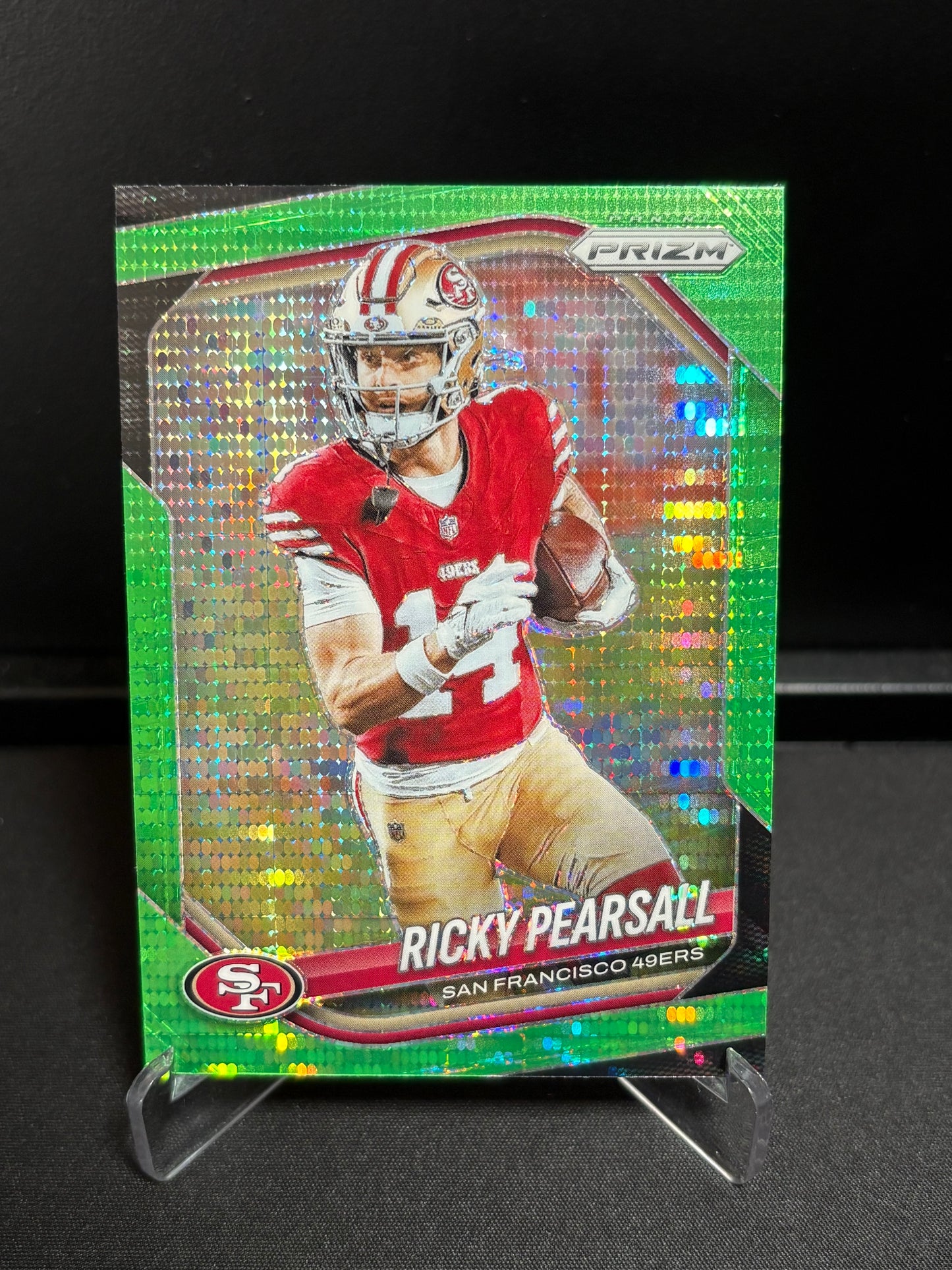 Ricky Pearsall Panini Prizm 2025 "Green Pulsar" San Francisco 49ers