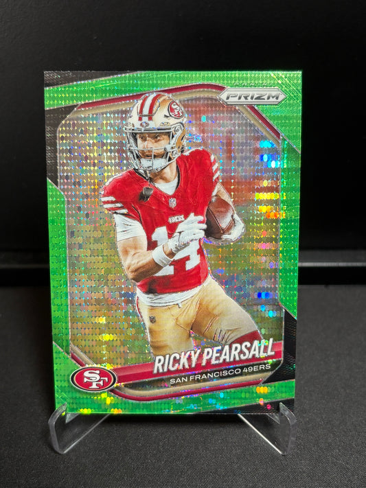 Ricky Pearsall Panini Prizm 2025 "Green Pulsar" San Francisco 49ers