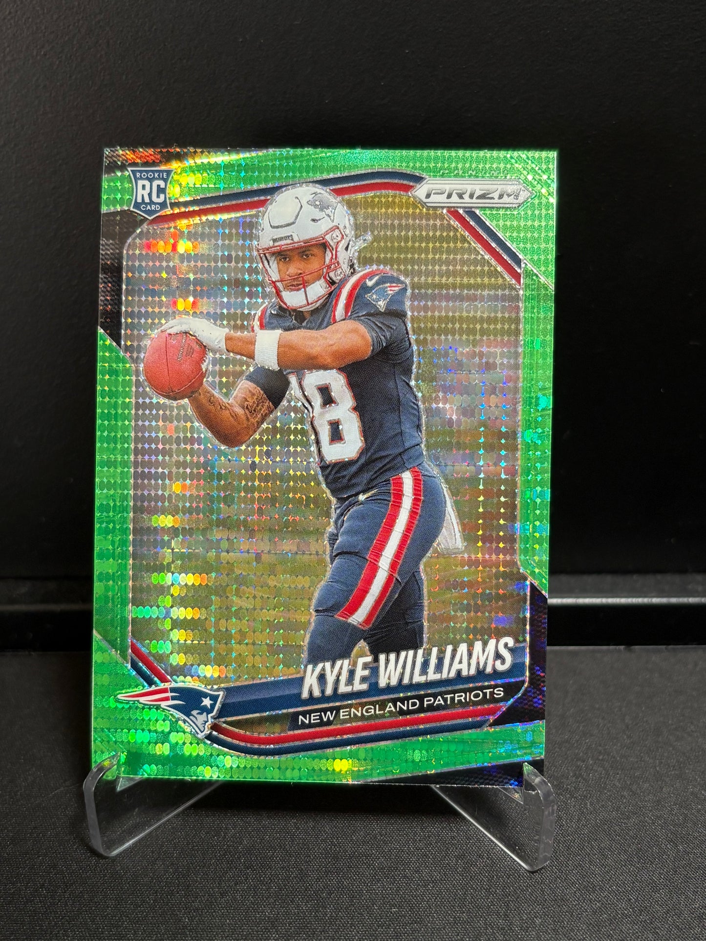 Kyle Williams RC Panini Prizm 2025 "Green Pulsar" New England Patriots