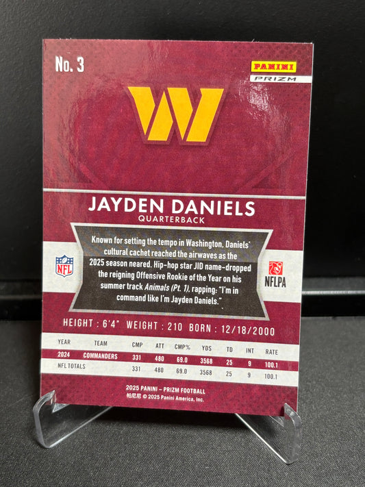 Jayden Daniels Panini Select 2025 "Score Select Throwback Prizm" Washington Commanders