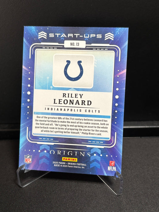 Riley Leonard RC Panini Origins 2025 "Start-UPS" Indianapolis Colts