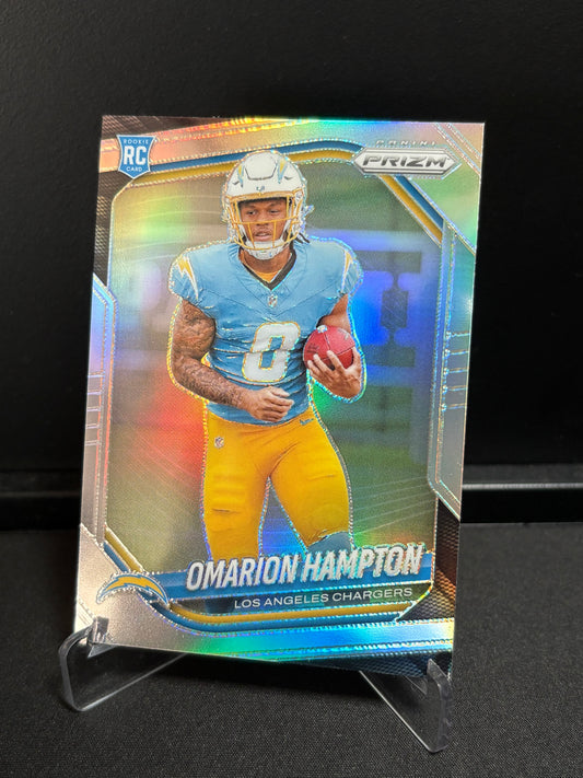 Omarion Hampton RC Panini Prizm 2025 "Prizm" Los Angeles Chargers