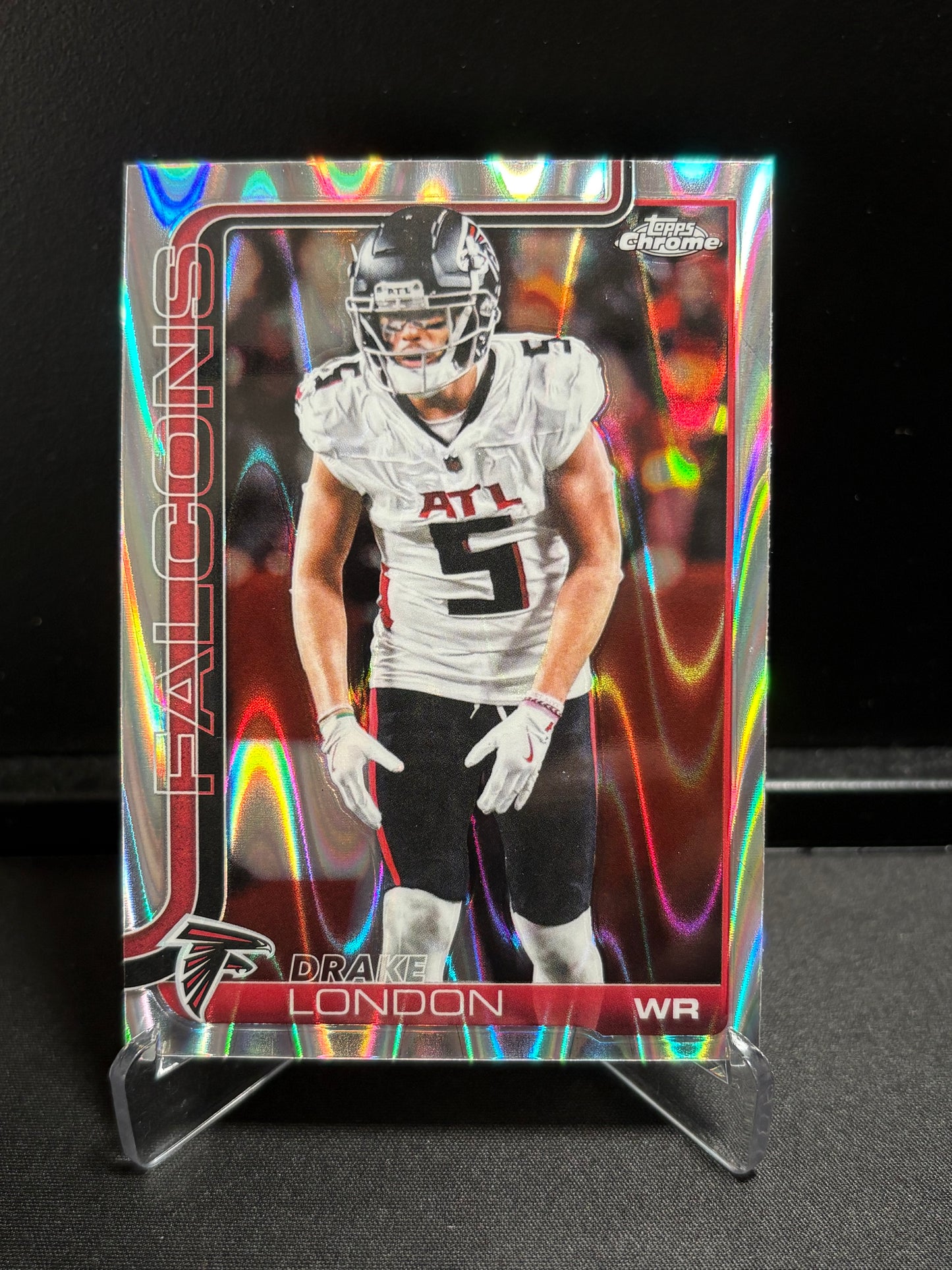 Drake London Topps Chrome 2025 "RayWave" Atlanta Falcons
