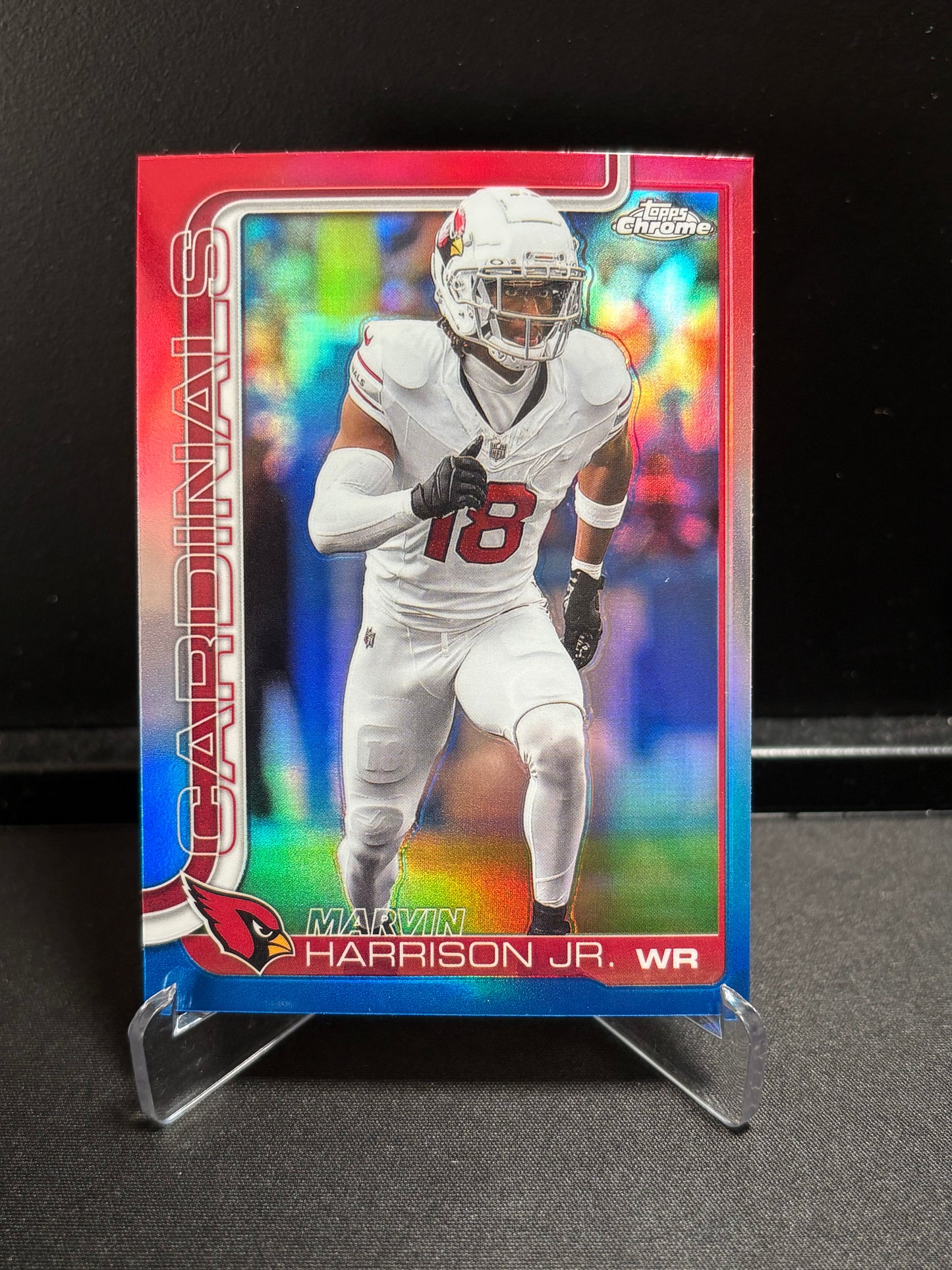 Marvin Harrison Jr. Topps Chrome 2025 "Blue White Red" Arizona Cardinals