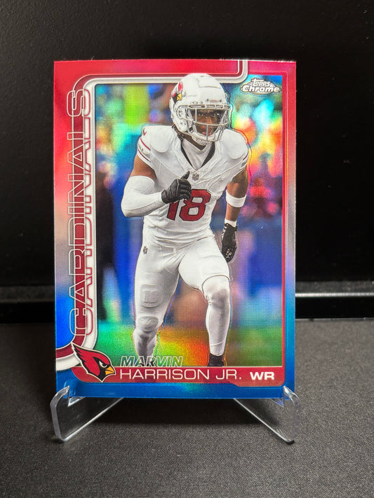 Marvin Harrison Jr. Topps Chrome 2025 "Blue White Red" Arizona Cardinals