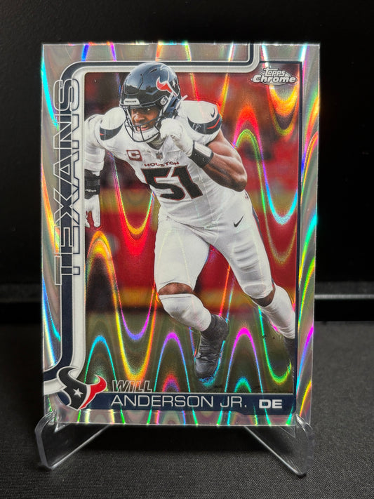 Will Anderson Jr. Topps Chrome 2025 "RayWave" Houston Texans