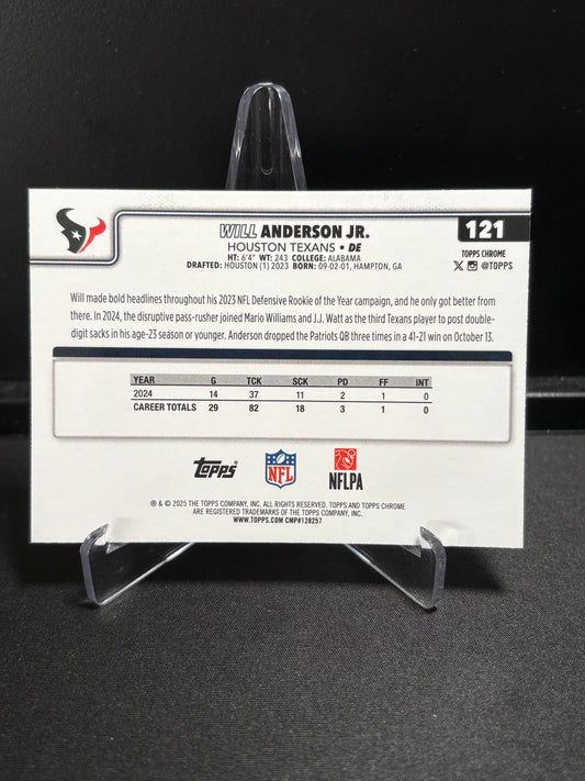 Will Anderson Jr. Topps Chrome 2025 "RayWave" Houston Texans