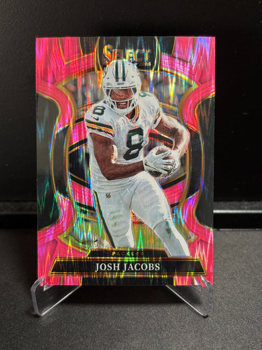 Josh Jacobs Panini Select 2025 "Pink Shock" Concourse Green Bay Packers
