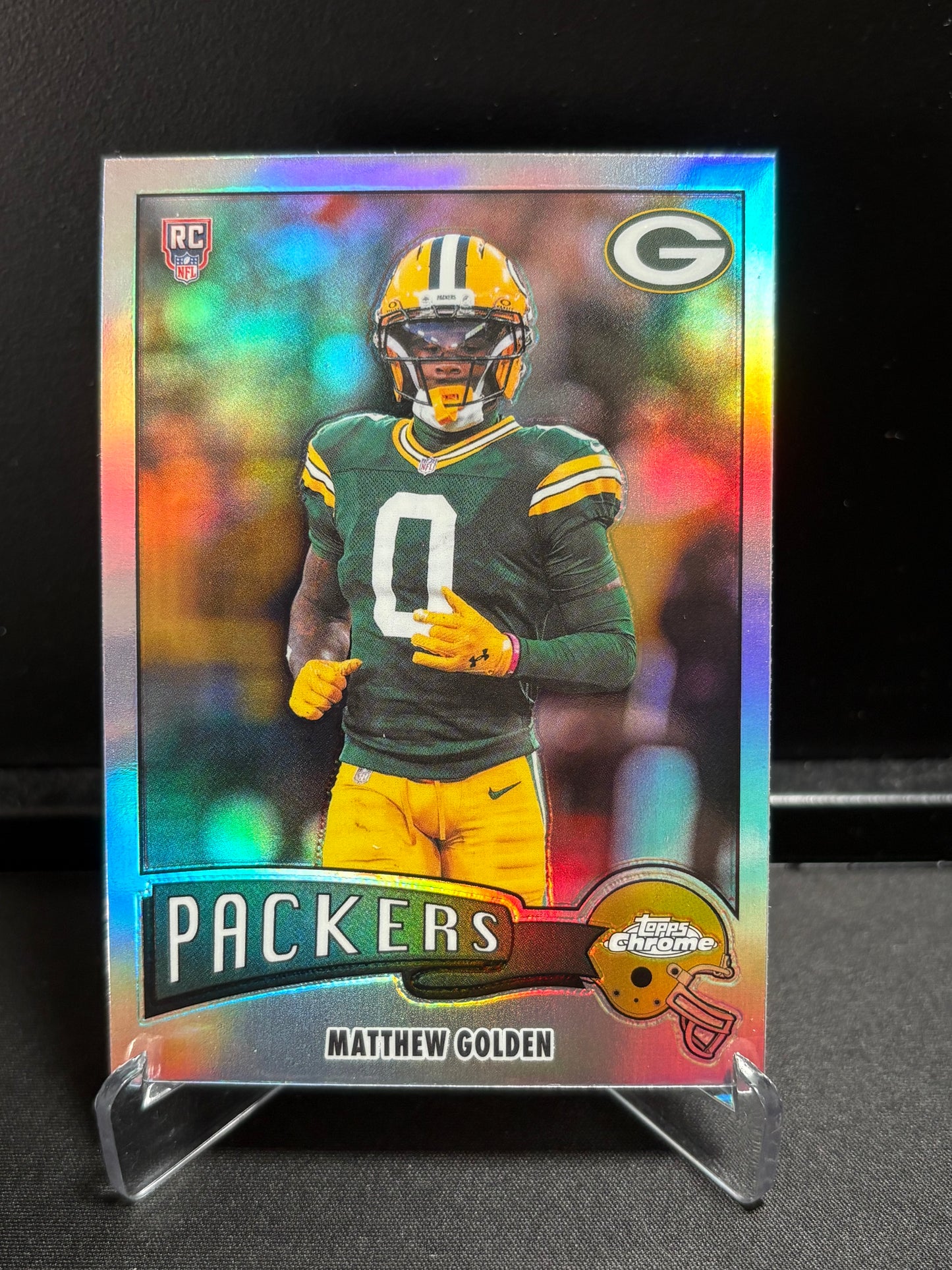 Matthew Golden RC Topps Chrome 2025 "1975 Topps Refractor" Green Bay Packers