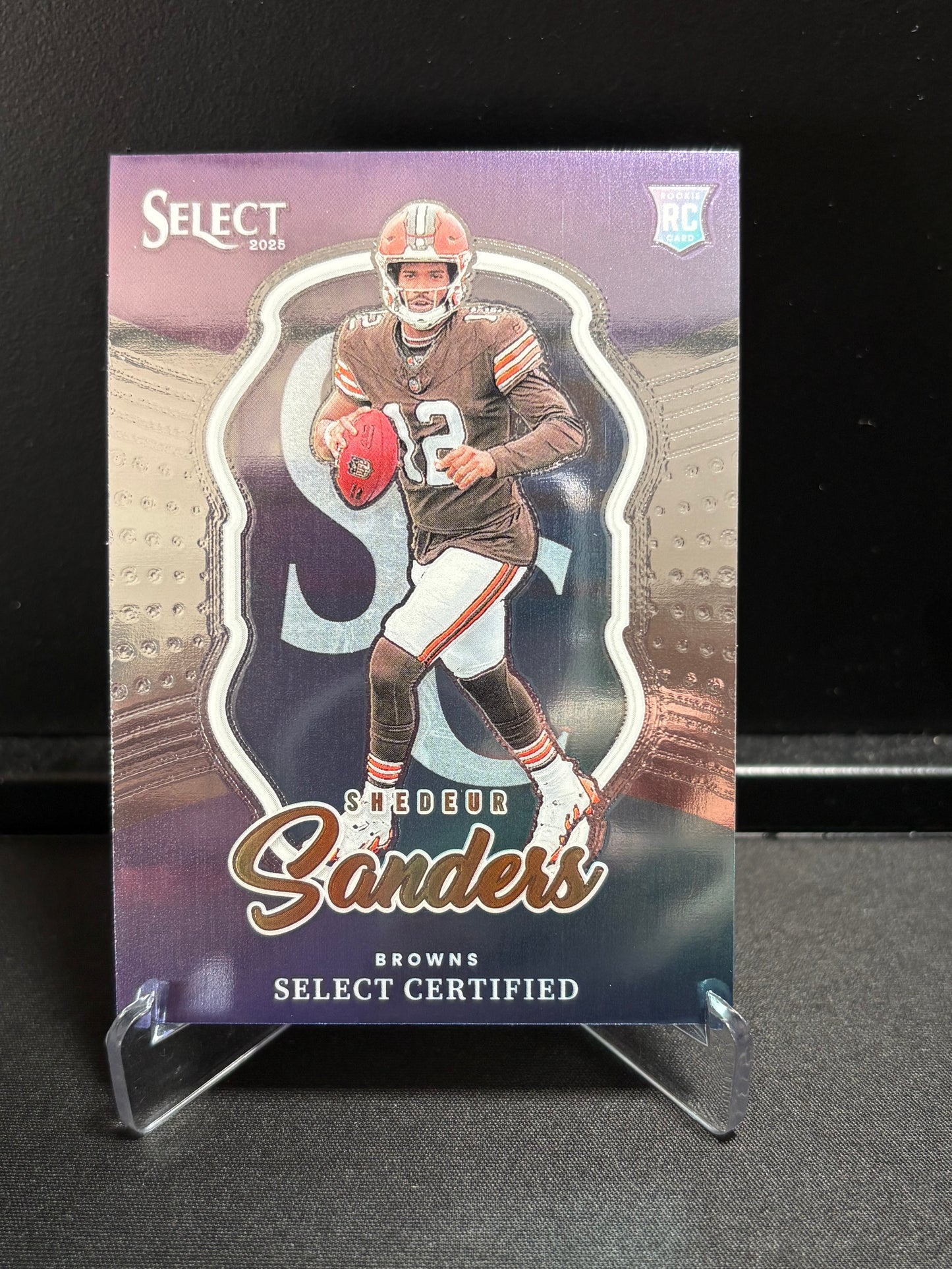 Shedeur Sanders RC Panini Select 2025 "Select Certified" Cleveland Browns