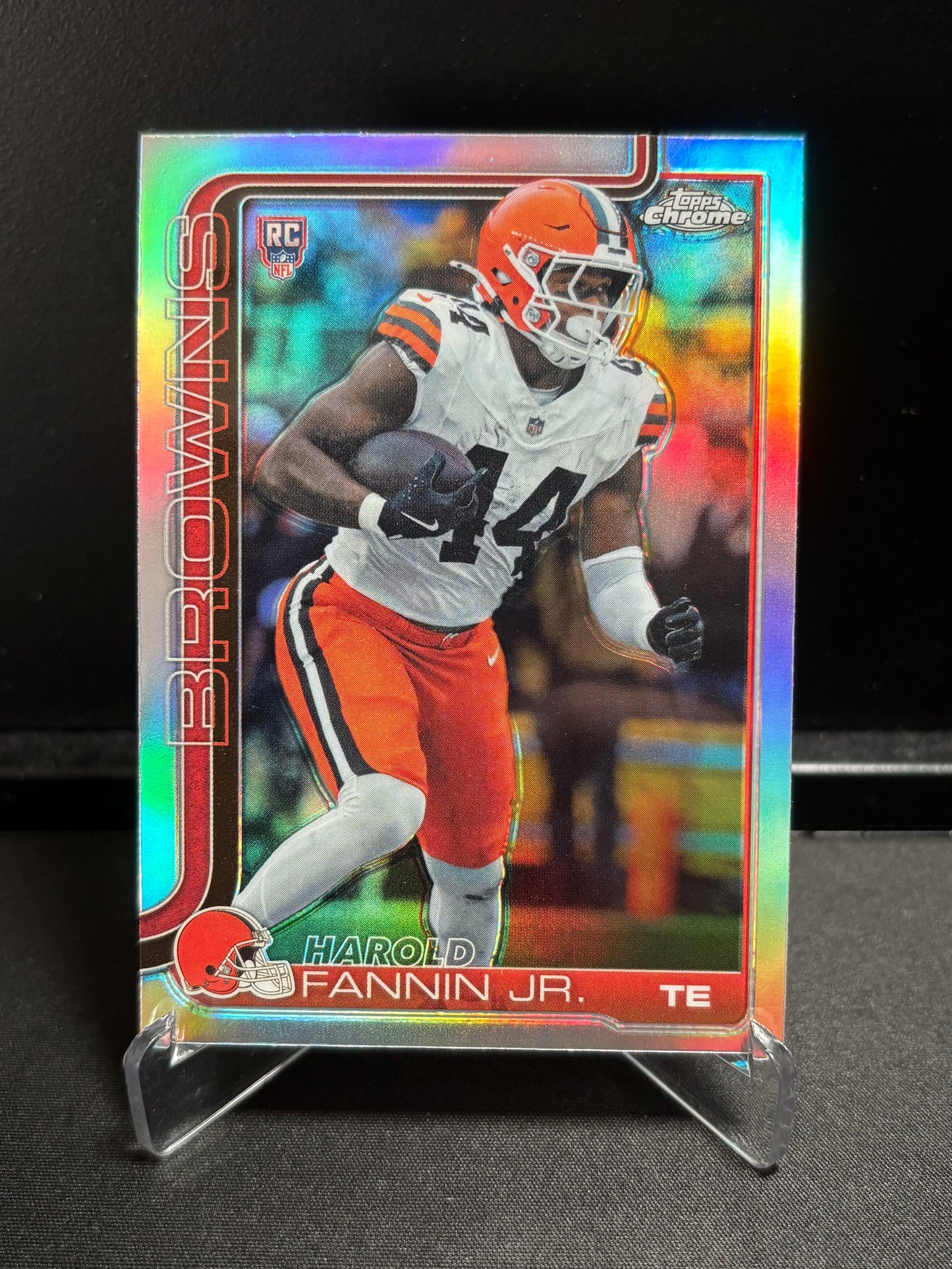 Harold Fannin Jr. RC Topps Chrome 2025 "Refractor" Cleveland Browns