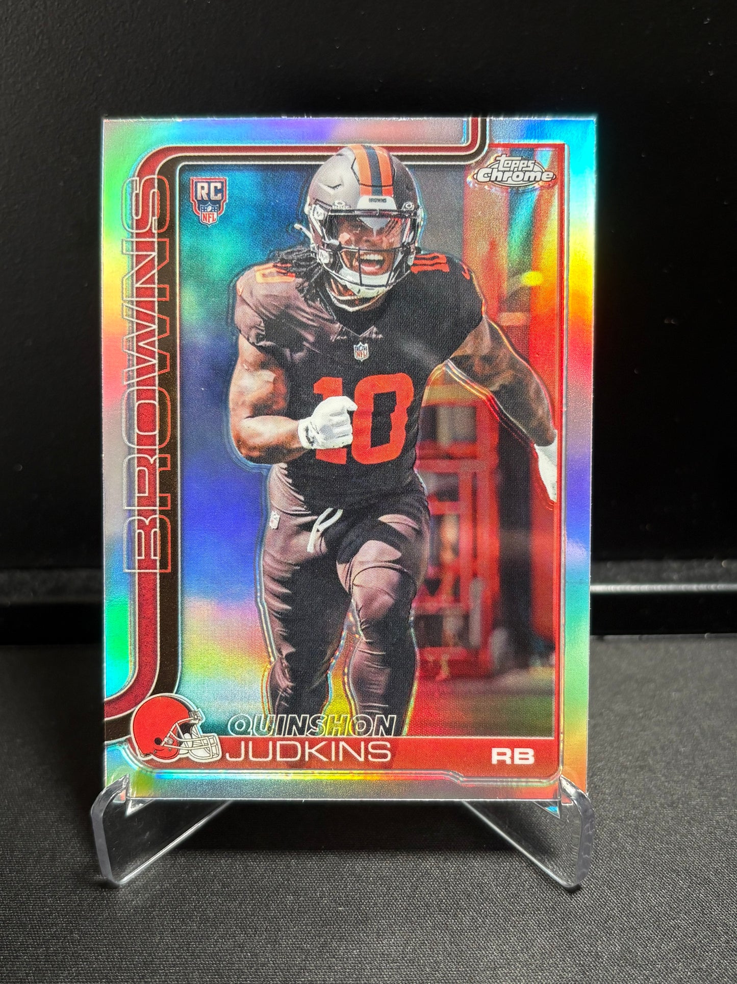 Quinshon Judkins RC Topps Chrome 2025 "Refractor" Cleveland Browns