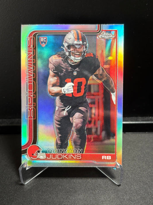 Quinshon Judkins RC Topps Chrome 2025 "Refractor" Cleveland Browns