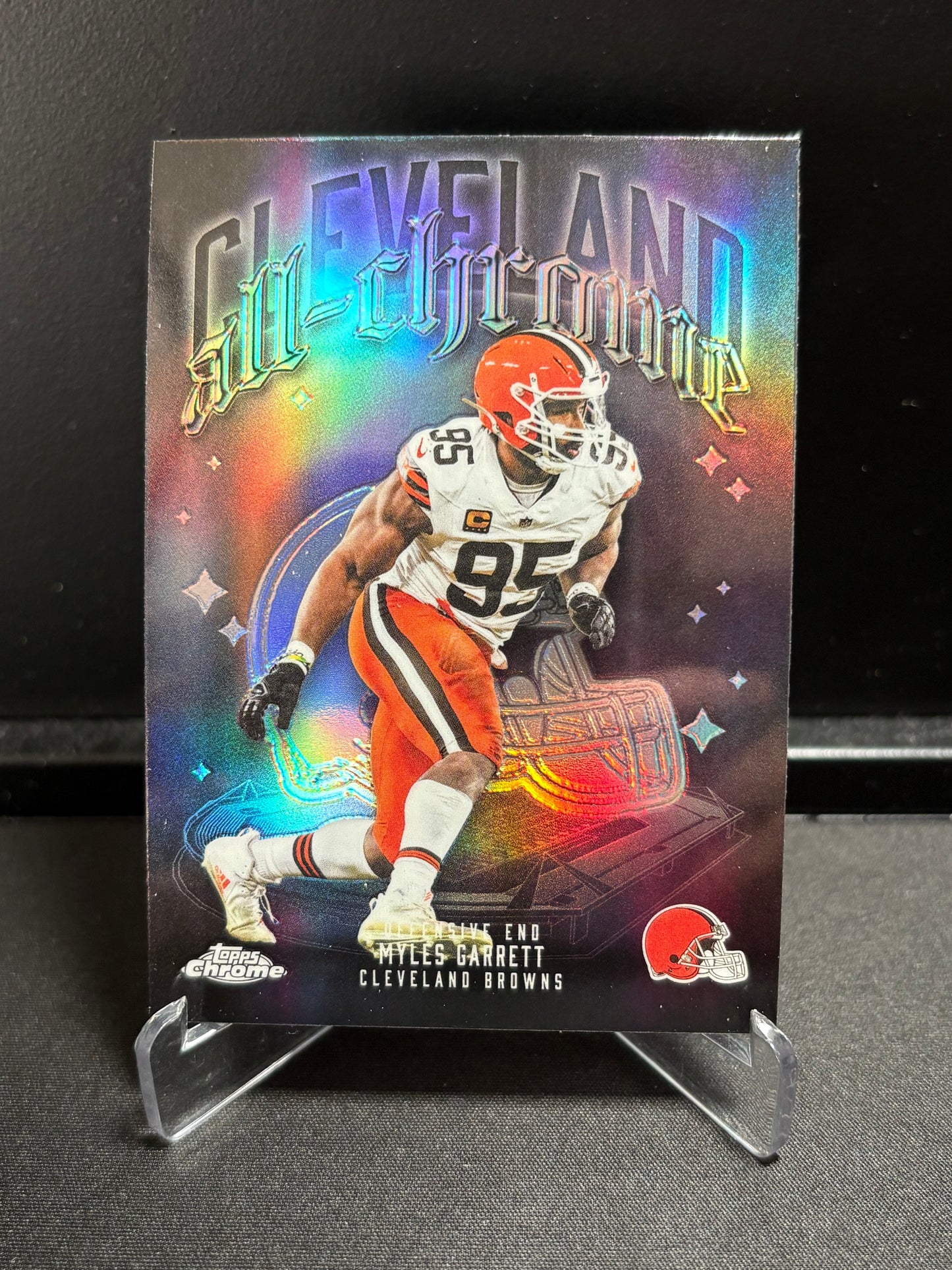 Myles Garrett Topps Chrome 2025 "All Chrome Refractor" Cleveland Browns