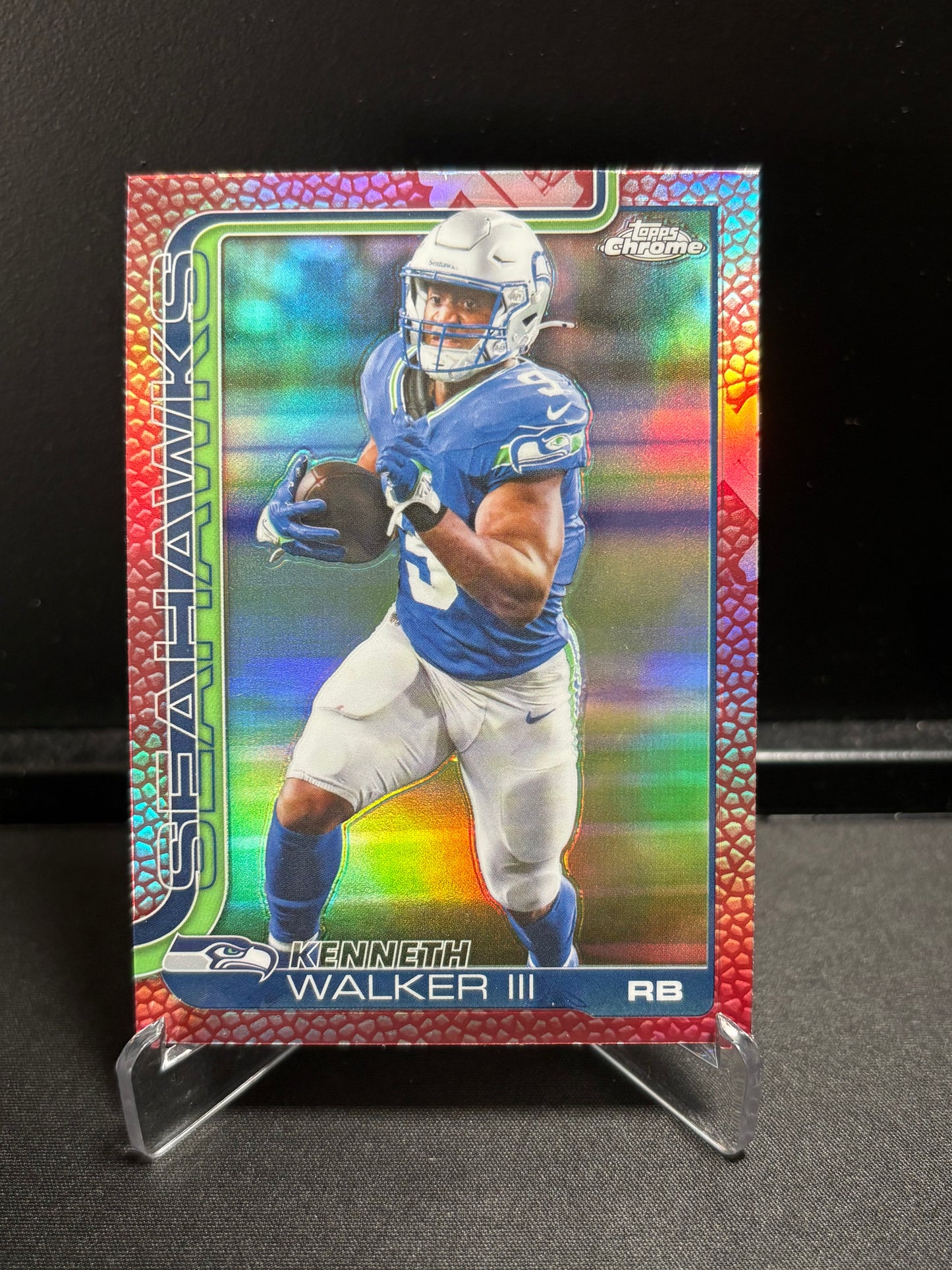 Kennetth Walker III Topps Chrome 2025 "Leather" Seattle Seahawks