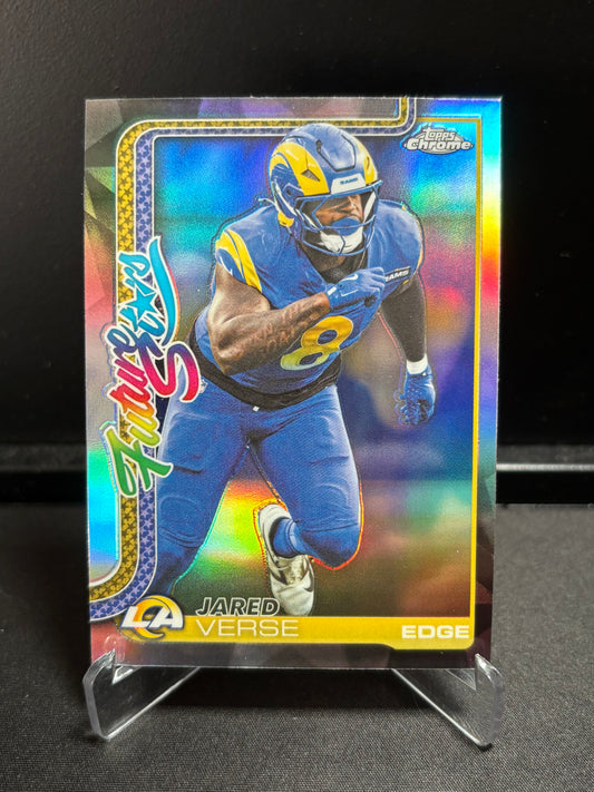 Jared Verse Topps Chrome 2025 "FutureStars Refractor" Los Angeles Rams