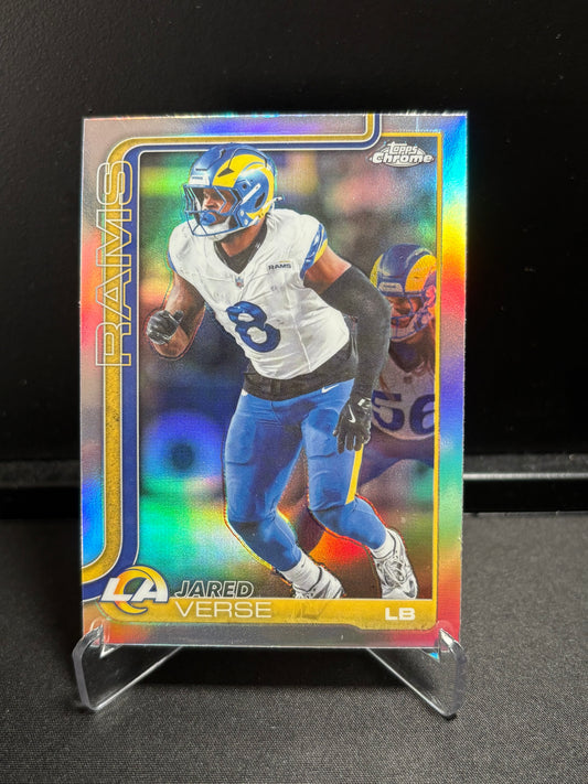 Jared Verse Topps Chrome 2025 "Refractor" Los Angeles Rams